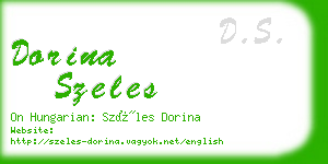 dorina szeles business card